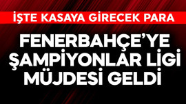 Fenerbahçe'ye Şampiyonlar Ligi müjdesi! İşte kasaya girecek para