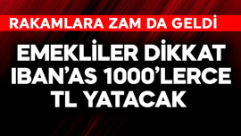 Emekliler dikkat! IBAN'a 1000'lerce TL yatacak