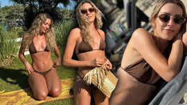Sinem Kobal'dan nefes kesen bikinili pozlar! Kusursuz fiziği dikkat çekti