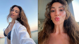 Özge Yağız set arasını fırsata çevirdi! Cesur karelerini peş peşe paylaştı