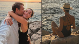 Birce Akalay ile Hakan Kurtaş tatilde aşka geldi! Romantik kareleri büyük beğeni topladı