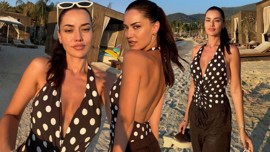 Fahriye Evcen'den tatil pozları! Sosyal medya hesabından peş peşe paylaştı