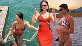 Gizem Güneş'ten cesur tatil paylaşımı! Bikinili pozları olay yarattı
