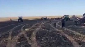 Diyarbakır'da yangın! 100 dönümlük buğday kül oldu