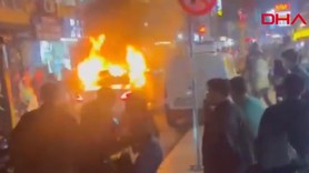Galatasaray'ın şampiyonluk kutlamasında facianın eşiğinden dönüldü! Cayır cayır yandı: Korku dolu anlar kamerada
