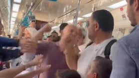 Marmaray'da tekme tokat kavga: Çocuklarının yanında saldırdılar