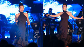 Kayseri'de Ebru Yaşar rüzgarı! Şıklığıyla büyüledi! Performansıyla geceye damga vurdu