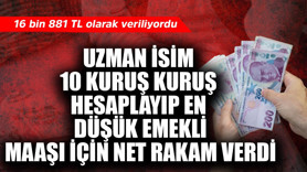 16 bin 881 TL olarak veriliyordu! Uzman isim 10 kuruş 10 kuruş hesaplayıp en düşük emekli maaşı için net rakam verdi