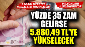 Asgari ücrette moralleri bozacak gelişme! Yüzde 35 zam gelirse  5.880,49 TL'ye yükselecek! Milyonları ilgilendiriyor