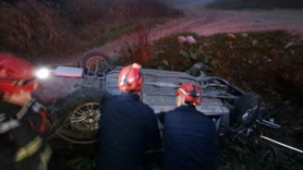 Balıkesir’de feci olay! Otomobil köprüden uçtu