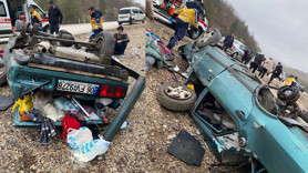 Bolu'da korkutan kaza! 4 kişi yaralandı