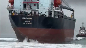 Sarıyer'de karaya oturan gemi kurtarıldı!