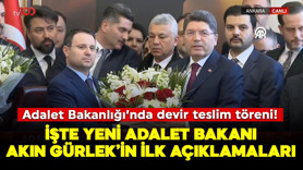 Adalet Bakanlığı'nda devir teslim töreni! İşte yeni bakan Akın Gürlek'in ilk açıklamaları