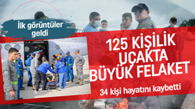 Kolombiya’da askeri uçak faciası! İlk görüntüler geldi! İçerisinde 125 personel vardı