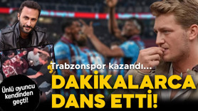 Ünlü oyuncu kendinden geçti! Trabzon kazandı, dakikalarca dans etti