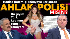 Hadise polemiği stüdyoyu karıştırdı! "Ahlak polisi misin?"