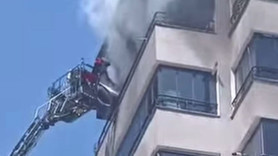 Gaziantep'te 8 katlı binada korkutan yangın