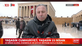Soğuk hava 23 Nisan coşkusuna engel olmadı! tv100 Anıtkabir'den aktardı