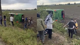 Çanakkale'de otobüs devrildi: 46 kişi yaralandı
