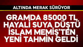Gramda 8500 TL hayali suya düştü! İslam Memiş'ten yeni tahmin geldi