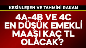 4A-4B-4C en düşük emekli maaşı kaç TL olacak?
