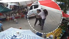 Önce saldırdı, sonra zabıtayı suçladı! Bıçakla ve sebze kasasıyla dehşet saçtı! Gerçek kamera ile ortaya çıktı