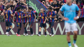 Galatasaray’ın rakibi Barcelona, Şampiyonlar Ligi'nde korku saldı! Feyenoord’u sahadan sildiler!