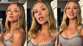 Scarlett Johansson’un sırt dekoltesi dövmelerini ortaya çıkardı