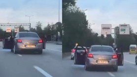 Bu kadarına da pes! Trafikte tehlikeli yolculuk kamerada
