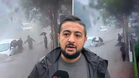 Sel felaketinde canını hiçe sayıp suya girdi! Araçta mahsur kalan sürücüyü böyle kurtardı
