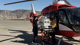 Silopi'de hasta bebek için helikopter ambulans havalandı