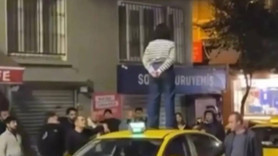 Aracın üstüne çıkıp trafiği durdurdu: Sonra şoförü tekmeleyip kovaladı! Bu ilk değilmiş...