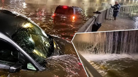 İstanbul'da yine aynı manzara! Sağanak sel oldu, yollar dereye alt geçitler göle döndü