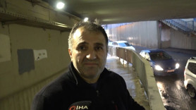 Pendik'te alt geçidi su bastı! Baba ve kızı suyun içinde mahsur kaldı: Canımızı zor kurtardık