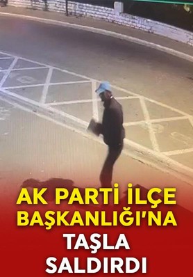 Muğla'da AK Parti İlçe Başkanlığı'na taşla saldırdı