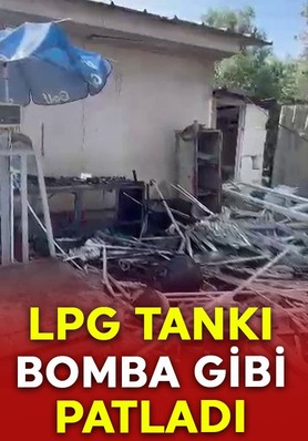Hurda deposundaki LPG tankı patladı: 1 yaralı
