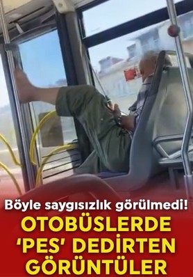 Yolcular kaydetti! Otobüslerde 'pes' dedirten görüntüler tepki çekti