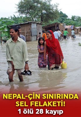 Nepal-Çin sınırında sel felaketi: 1 ölü, 28 kayıp