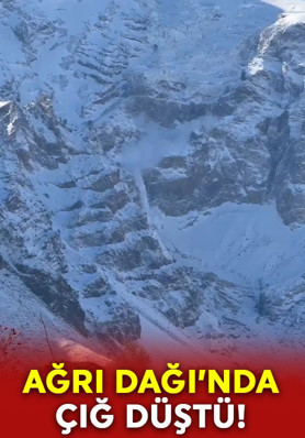 Ağrı Dağı'nda çığ düştü