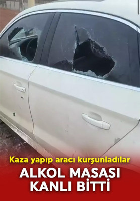 Batman’da alkol masası kanlı bitti! Önce kaza yaptılar, sonra kendi araçlarını kurşun yağmuruna tuttular