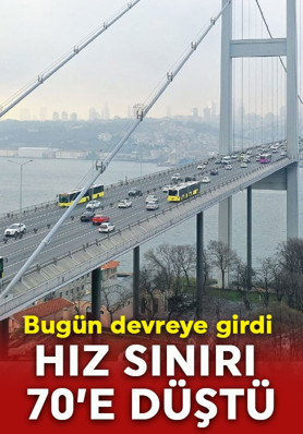 Hız sınırı 70 kilometreye düştü: Bugünden itibaren devrede