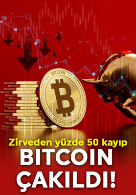 Bitcoin alarm veriyor! 63 bin dolara altına indi, zirveden yüzde 50 kayıp