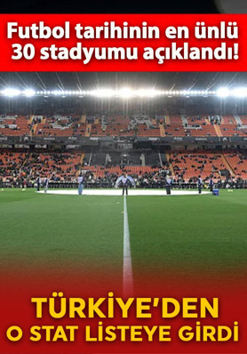 Futbol tarihinin en ünlü 30 stadyumu açıklandı! Türkiye'den ise o stat listeye girmeyi başardı