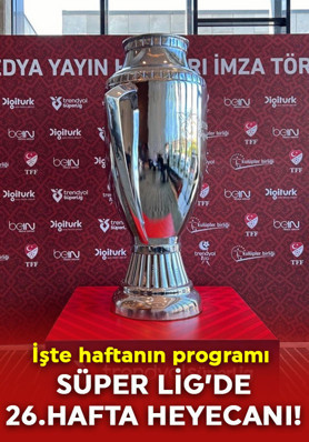 Trendyol Süper Lig’de 26.hafta heyecanı başlıyor! İşte haftanın programı