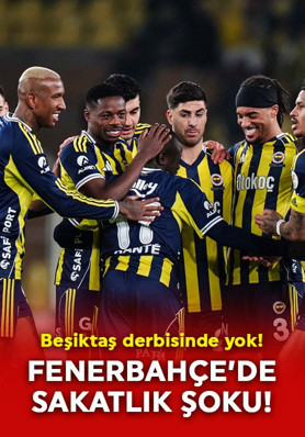 Fenerbahçe’de sakatlık şoku! Yıldız isim Beşiktaş derbisinde yok!