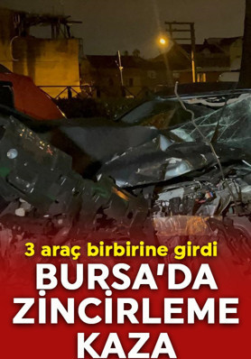Bursa'da zincirleme kaza! Yardım etmek isterken kazaya karıştılar