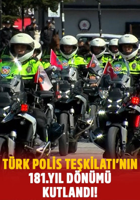 Türk Polis Teşkilatının 181.yıl dönümü kortej geçişiyle kutlandı!