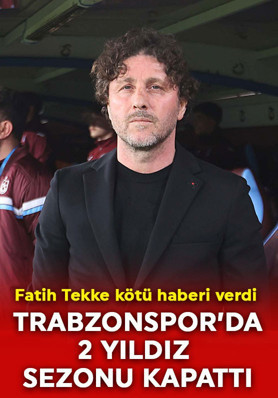 Trabzonspor’da iki yıldız sezonu kapattı! Fatih Tekke kötü haberi duyurdu