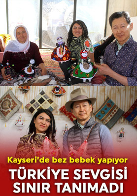 Japon sanatçı 12 bin kilometre yol geldi! Soğanlı’da bez bebek yaptı