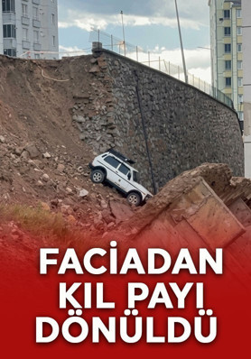Tokat'ta istinat duvarı çöktü, faciadan kıl payı dönüldü